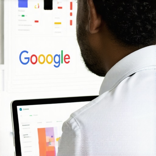 Seated professional reviewing local SEO analytics for map pack optimization.