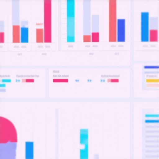 A dashboard display with charts and graphs tracking Google My Business ranking metrics.