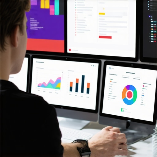 Team analyzing local SEO data on screens for Google My Business ranking improvements.