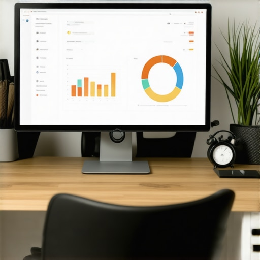Business owner using SEO tools on a laptop to monitor local pack rankings and citations.