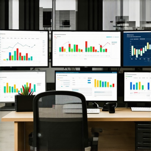 A workspace showing SEO analytics and local search performance dashboards.