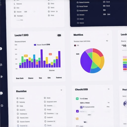 A digital dashboard showing local SEO data and indicators for ongoing maintenance