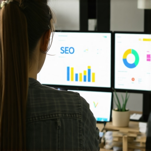 Digital marketer analyzing local SEO tools A person reviewing local SEO analytics on a computer screen with BrightLocal and SEMrush dashboards