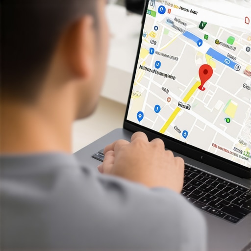 Person analyzing map issues on laptop for local SEO fixes.