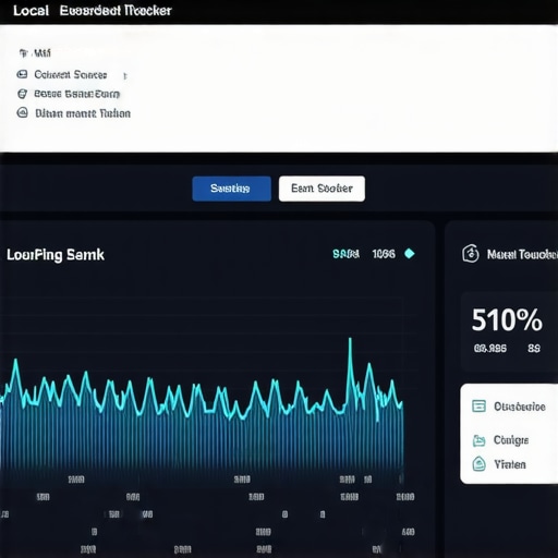 Example of BrightLocal's dashboard showing local rank tracking analytics